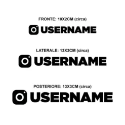 Kit Sticker Social per Casco Rosso Cromato