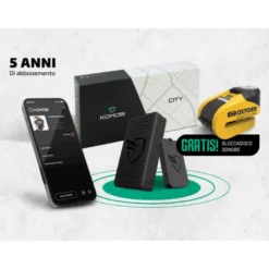 Localizzatore GPS Moto con Allarme Antifurto Komobi City Max - Abbonamento 5 Anni Incluso