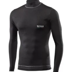 Maglia Intima Lupetto Tecnica Termica Antivento Unisex Sixs TS4 Plus Nero Carbon