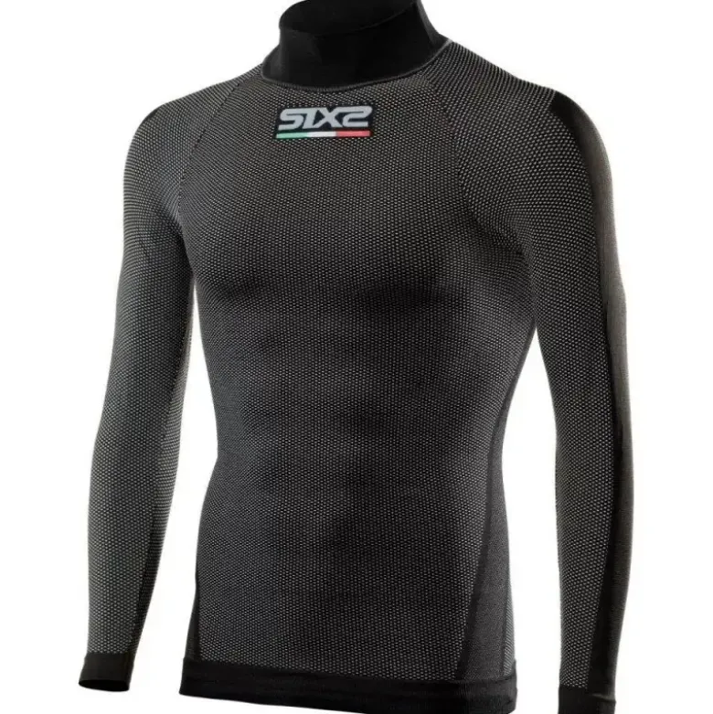 Maglia Intima Lupetto Tecnica Termica Unisex Sixs TS3 Nero Carbon