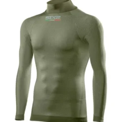 Maglia Intima Lupetto Tecnica Termica Unisex Sixs TS3 Verde Militare