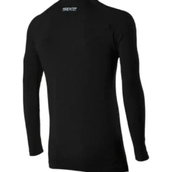 Maglia Intima Tecnica Termica Con Bottoni Sixs SERAFINO-MERINOS Wool Black