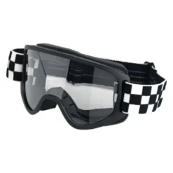 Maschera Moto Biltwell Moto 2.0 Checkers Nero Bianco