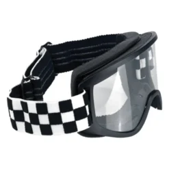 Maschera Moto Biltwell Moto 2.0 Checkers Nero Bianco