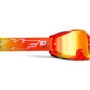 Maschera Moto FMF Powerbomb Osborne Lente Rossa Specchieta