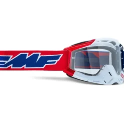 Maschera Moto FMF Powerbomb Us of A Lente Chiara