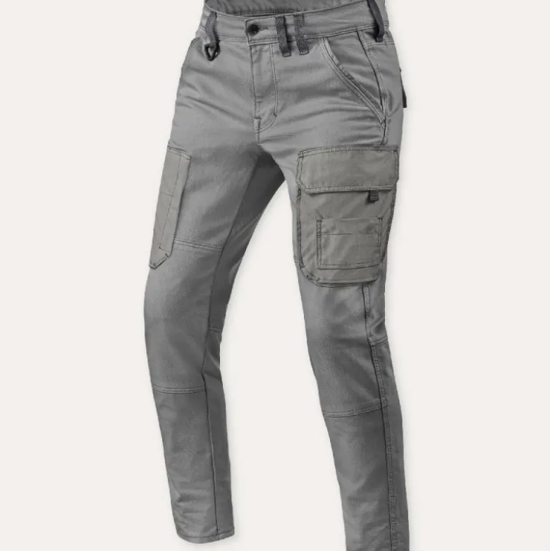 Pantalone In Tessuto Cargo Revit Brant Slim Grigio Standard L34