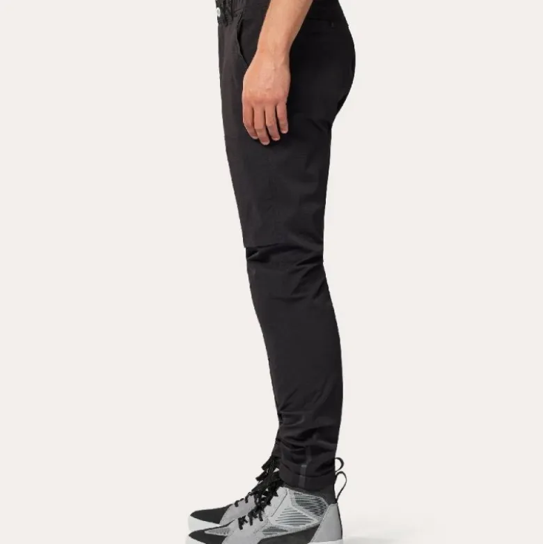 Pantalone In Tessuto Revit Chino Terry Skinny Nero L32 Accorciato