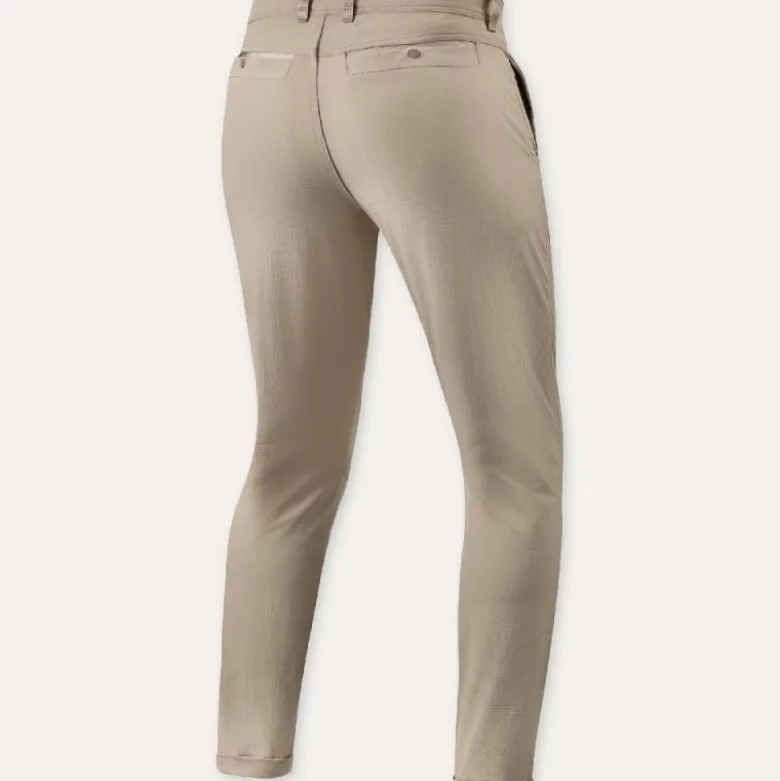 Pantalone In Tessuto Revit Chino Terry Skinny Sabbia L32 Accorciato