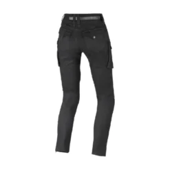 Pantaloni Donna In Tessuto e Jeans Macna Duplan Easy Fit Nero Allungato