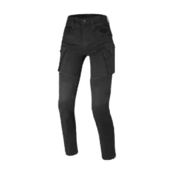 Pantaloni Donna In Tessuto e Jeans Macna Duplan Easy Fit Nero Allungato