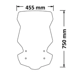 Parabrezza Isotta Alta Protezione Completo Di Spoiler Kymco Dtx 360 2021