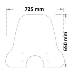 Parabrezza Isotta Alta Protezione Lambretta V - Special 2018