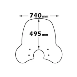 Parabrezza Isotta Alta Protezione per Lml Star 125 - 150 - 200