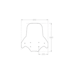 Parabrezza Isotta Alta Protezione per Maxsym Tl 508 2021 - 23