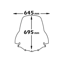 Parabrezza Isotta Alta Protezione Per X-Max 125-250 2006-2009