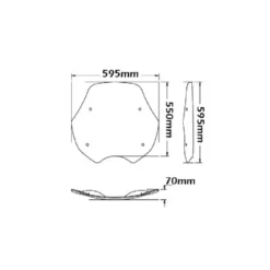 Parabrezza Isotta Alto Tipo Originale Per Bmw R 850-1100 R 1994 - 2002 Fumè Chiaro