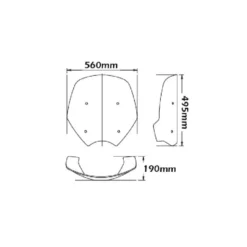 Parabrezza Isotta Basso Di Ricambio Per Moto Guzzi California 1400 Touring 2012/2016 Trasparente