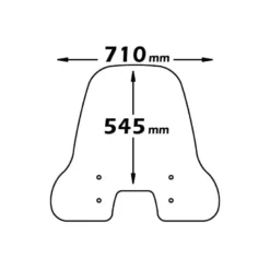 Parabrezza Isotta Classic - Kit Completo Cod. Cls360 Con Supporto A/728 PARABREZZA MEDIA PROTEZIONE PER Vespa 50 - 125 - 150
