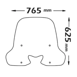 Parabrezza Isotta Classic per KYMCO People S 300I Abs Dal 2019 - Kit Completo Cod. Cls3041 Con Supporto A/453