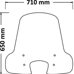 Parabrezza Isotta Classic per Liberty 50 - 125 - 150 Dal 2016 - Kit Completo Cod. Cls4192 Con Supporto A/766