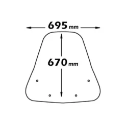 Parabrezza Isotta Classic Per Peugeot Lxr 125 / 200 Anni 2009-2014