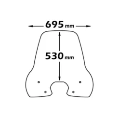 Parabrezza Isotta Classic per Peugeot Tweet 50 - 125 - 150 Dal dal 2010 al 2013 - Kit Completo Cod. Cls2545 Con Supporto A/530