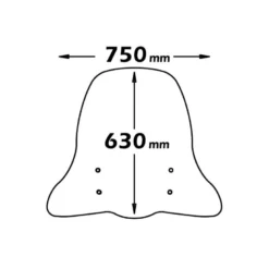 Parabrezza Isotta Classic per Piaggio Beverly 125 / 200 - Kit Completo Cod. Cls330 Con Supporto A/708