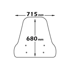 Parabrezza Isotta Classic per Piaggio Liberty S Anni dal 2006 al 2011 - Kit Completo Cod. Cls350 Con Supporto A/722
