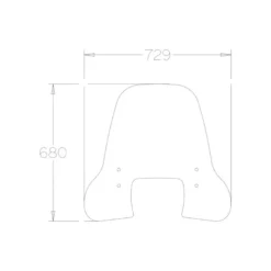 Parabrezza Isotta Classic per Suzuki Address 125 2023 - Kit Completo Cod. Cls2443 Con Supporto A/94