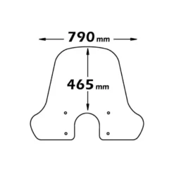 Parabrezza Isotta Classic per Vespa Gt 125/200/250 dal 2003 al 2012 300 Gts dal 2008 al 2021 - Kit Completo