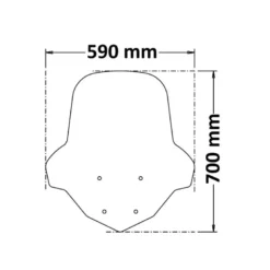 Parabrezza Isotta Classic per Yamaha N - Max 125 2021 - Kit Completo Cod. Cls3435 Con Supporto A/336
