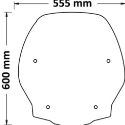 Parabrezza Isotta Di Dimensioni Standard Honda Sh 125I 150I