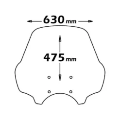 Parabrezza Isotta Di Medie Dimensioni Triumph - Bonneville 2008 -2012 Trasparente