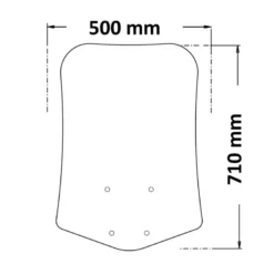 Parabrezza Isotta Media Protezione per Keeway Vieste 125 - Lexmoto Aura 125 E5