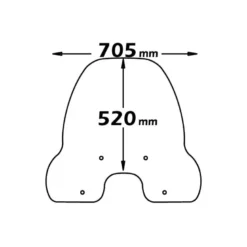 Parabrezza Isotta Media Protezione per KYMCO People 250 dal 2003 al 2005 / Yup 250 dal 2002 al 2005