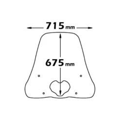 Parabrezza Isotta Media Protezione per KYMCO People 125I - 300I - 200I Con Serigrafia Anti Refrazione Solare