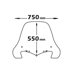 Parabrezza Isotta Media Protezione per KYMCO People S 50 - 125 - 200 Con Serigrafia Anti Refrazione Solare