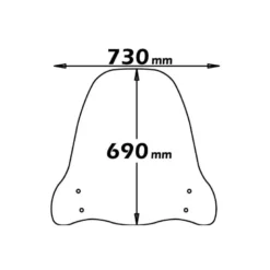 Parabrezza Isotta Media Protezione per Sym Symphony Sr 50 - 125 - 150