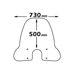 Parabrezza Isotta Media Protezione Sym Fiddle Ii 50 125 dal 2008 al 2014