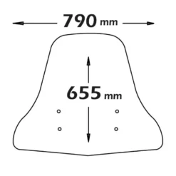 Parabrezza Isotta Media Protezione Yamaha Aerox 50 2013-2017
