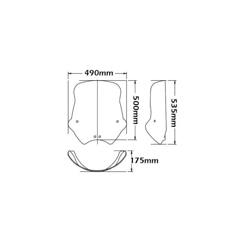 Parabrezza Isotta Sportivo A Inclinazione Variabile per BMW R1150 R dal 1999 al 2006 Trasparente