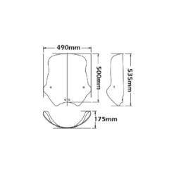 Parabrezza Isotta Sportivo A Inclinazione Variabile Per Bmw R1150 R 1999 - 2006 Fumè Chiaro