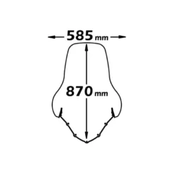 Parabrezza Isotta Tipo Alto per Suzuki Burgman 125 - 150 dal 2002 al 2006