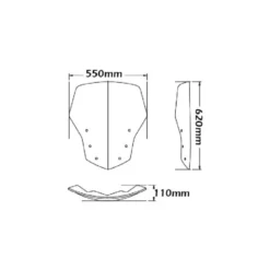 Parabrezza Isotta Tipo Originale Per Bmw K1200 Gt 2006-2008 E K1300 Gt 2009-2011 Trasparente