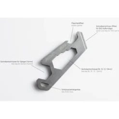 Portachiavi Multitool Acciaio inox. Con logo.