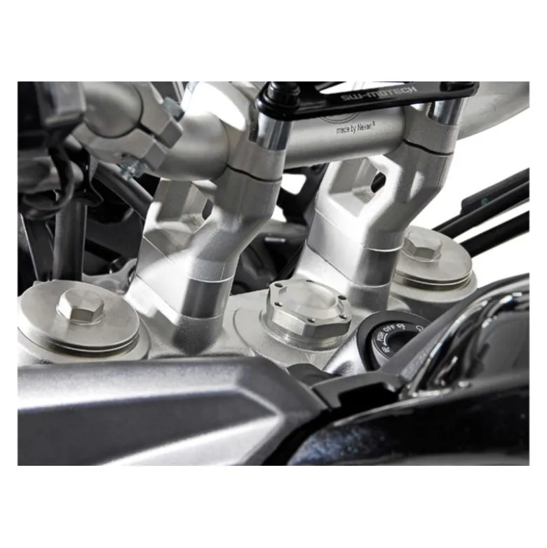Riser manubrio A 20 mm. Argento. Triumph Tiger 800/ 900/ 1200.