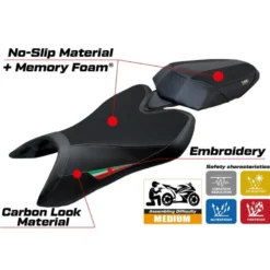 Rivestimento sella compatibile - Aprilia Tuono 457 2025 - mod Vignesh Comfort System