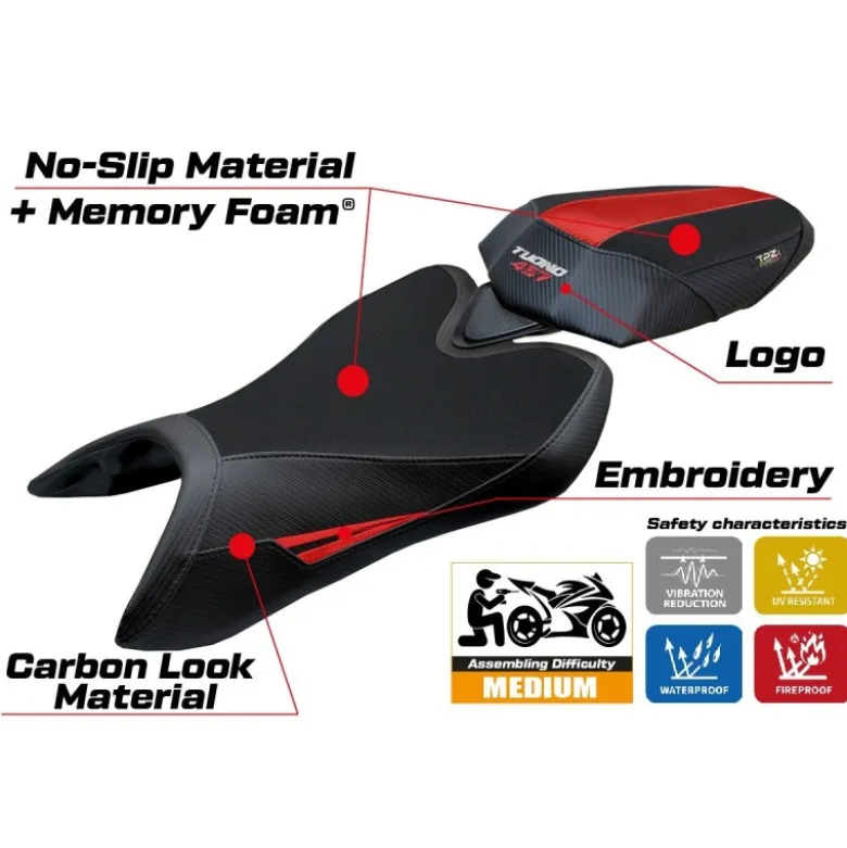 Rivestimento sella compatibile - Aprilia Tuono 457 2025 - mod Vignesh Comfort System