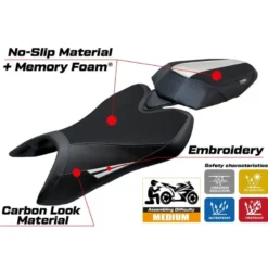 Rivestimento sella compatibile - Aprilia Tuono 457 2025 - mod Vignesh Comfort System